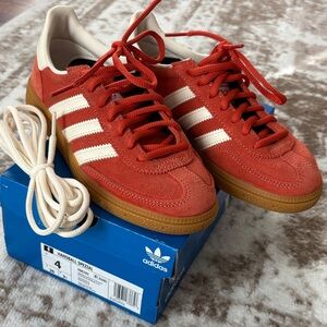 Adidas Red and Cream Handball Spezial Shoes